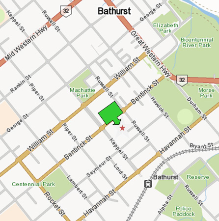 Map of Jackson Glass and Aluminium Bathurst